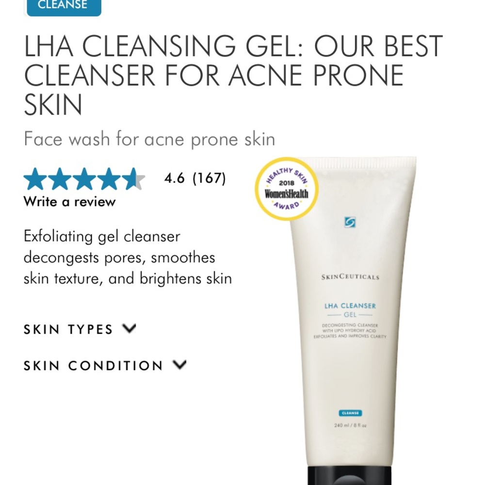 Skinceuticals LHA cleansing gel